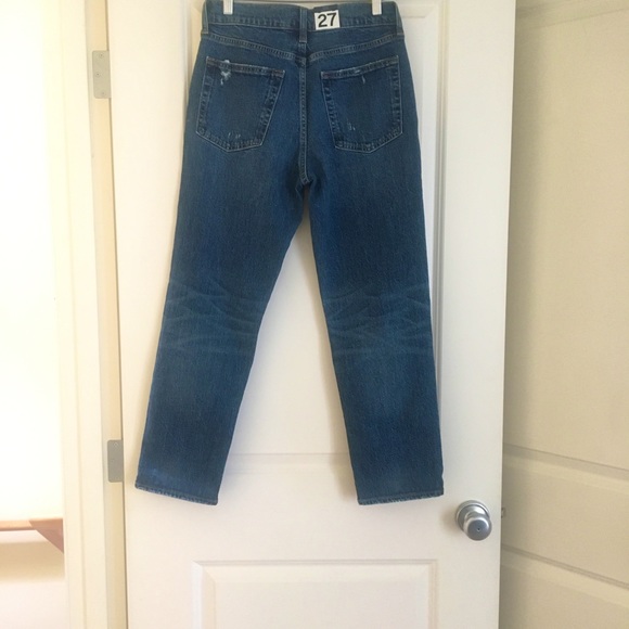 Gap high destructed rise cheeky straight jeans 27โ - Picture 6 of 9